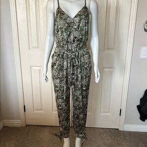 Green Paisley Jumpsuit by INA Sz: L